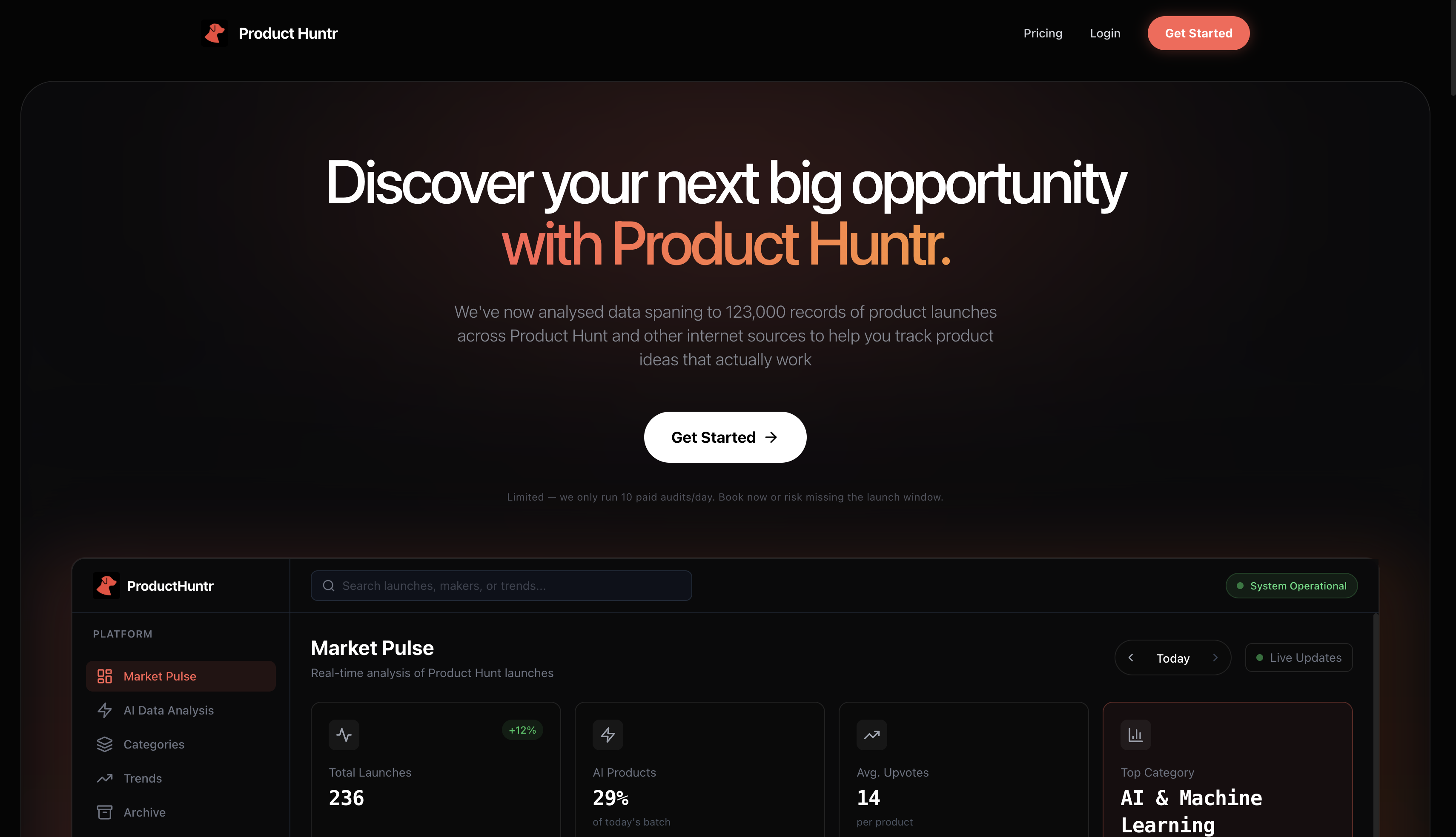 Product Huntr Screenshot